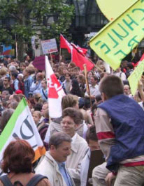 Demonstration auf dem Hamburger Rathausmarkt